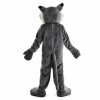 Grey Power Cat Wildcat Mascot Costume