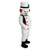 New Extra Round Snowman w Hat Scarf Mascot Costume