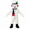 New Extra Round Snowman w Hat Scarf Mascot Costume