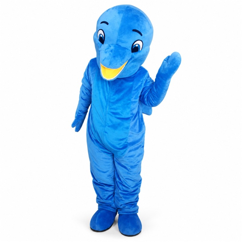 Happy Blue Dolphin Mascot Costumes
