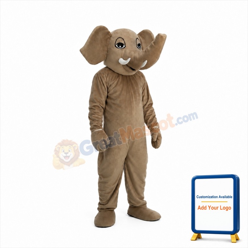 Brown Elephant Masot Costume