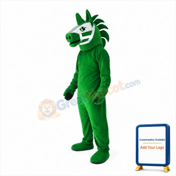 Green Trojan Horse Mascot Costume