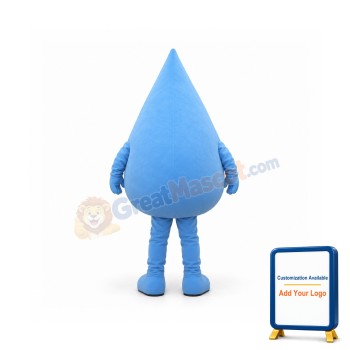Blue Raindrop Mascot Costume