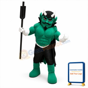 Green Devil Mascot Costume