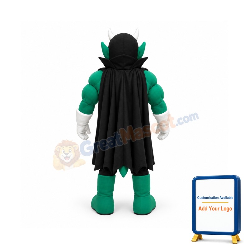 Green Devil Mascot Costume