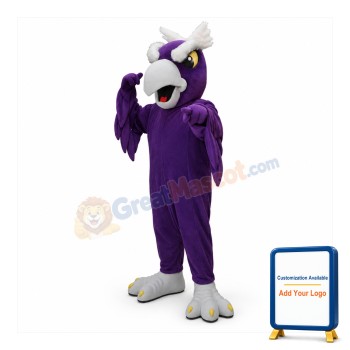 Purple Owl Mascot Costume