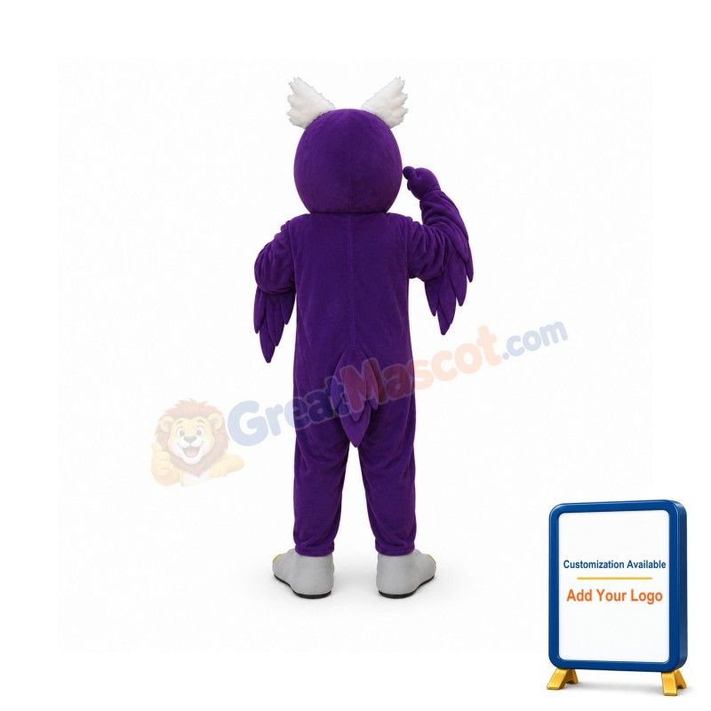 Purple Owl Mascot Costume