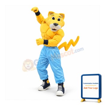 Rocky The Mountain Lion Mascot Costume