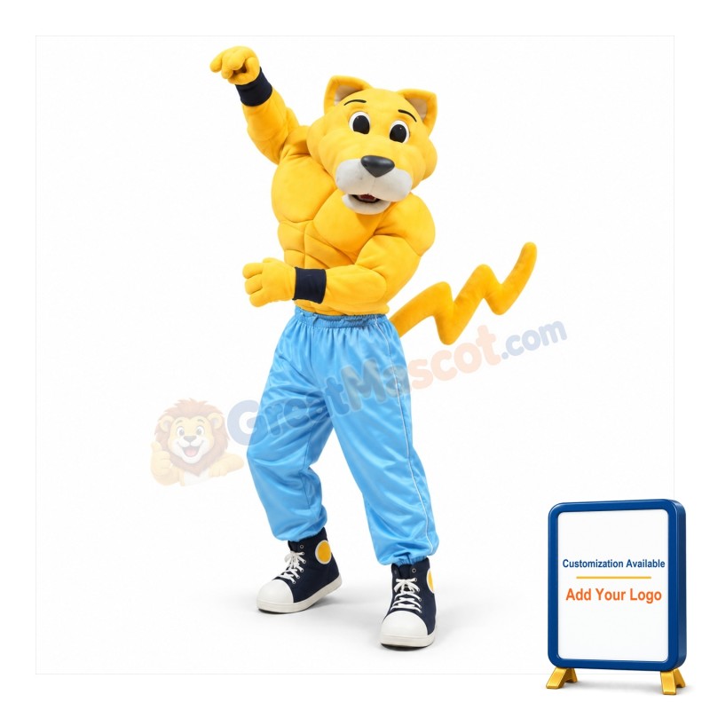 Rocky The Mountain Lion Mascot Costume