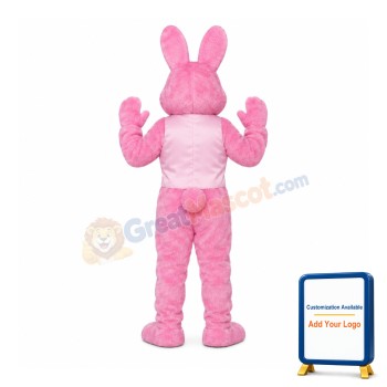 Adult Pink Bunny Mascot Costume