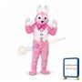 Adult Pink Bunny Mascot Costume