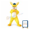 Yellow Rabbit Short Plush Adult Mascot Costume