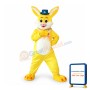 Yellow Rabbit Short Plush Adult  Mascot Costume