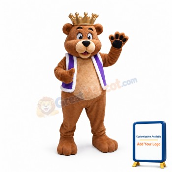 King Billy Bob Bear Mascot Costume
