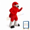 Power Red Hawk Mascot Costume