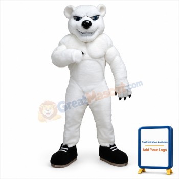 Power Polar Bear Mascot Costume