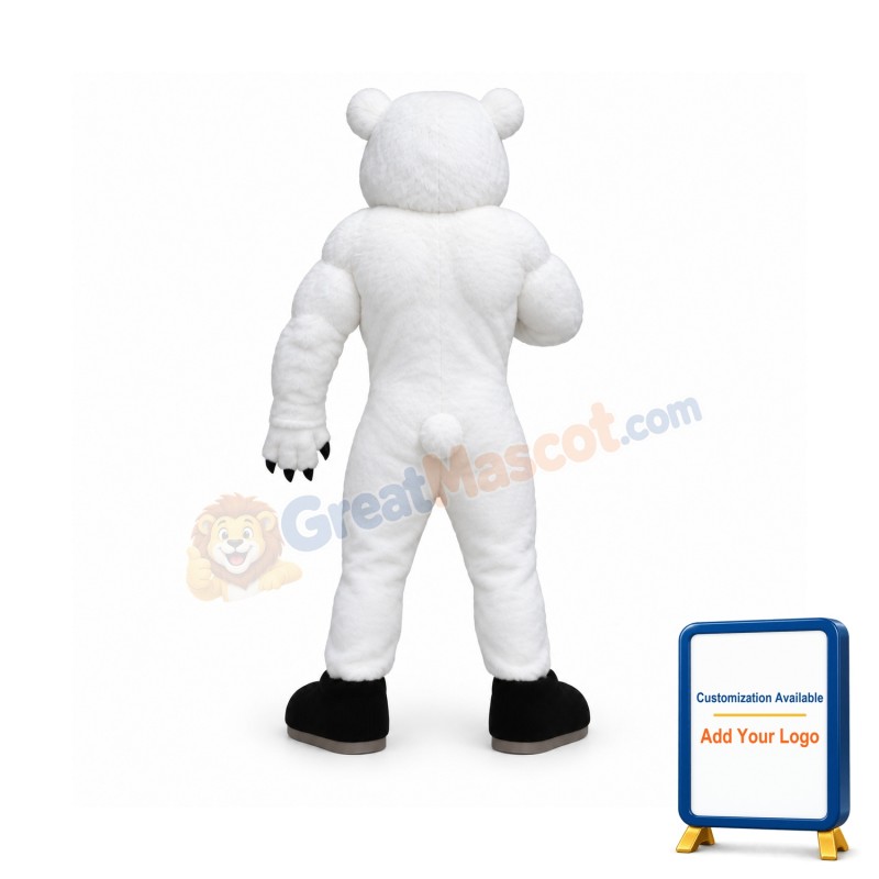 Power Polar Bear Mascot Costume