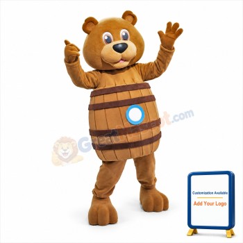 Barrel Bear Animal Mascot Costume