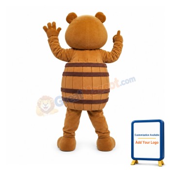 Barrel Bear Animal Mascot Costume
