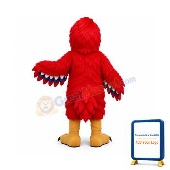 New Red Hawk Mascot Costume