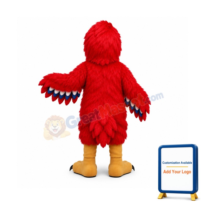 New Red Hawk Mascot Costume