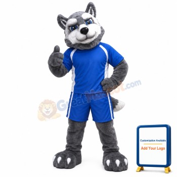 Power Husky Dog Mascot Costume