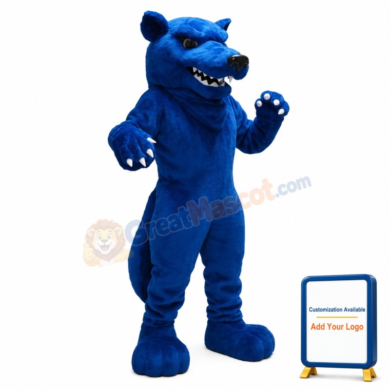 Blue Wolf Mascot Costume