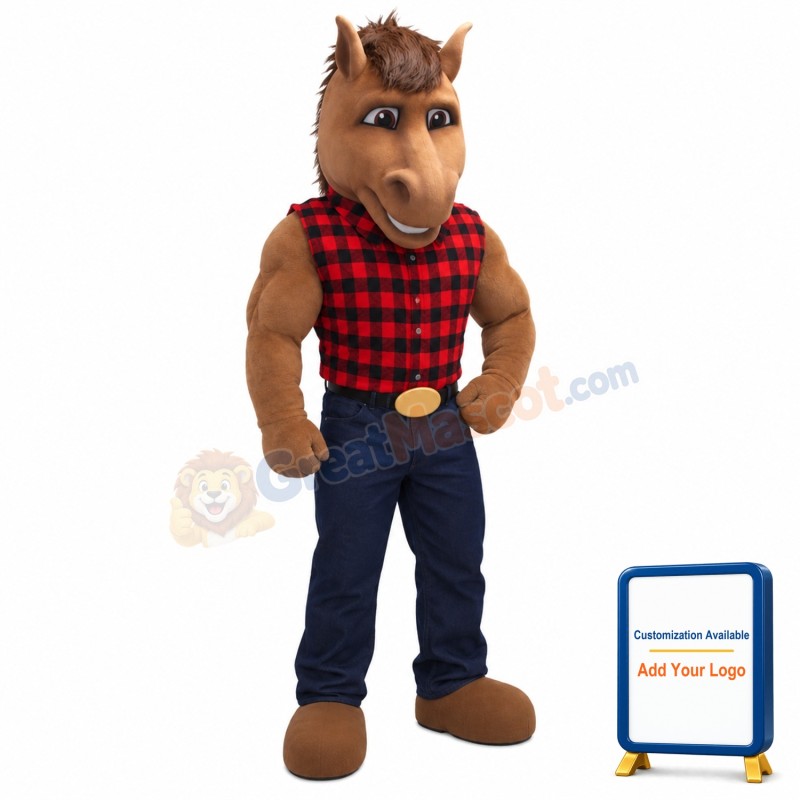 Power Leisurely Horse Mascot Costume