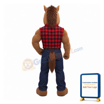 Power Leisurely Horse Mascot Costume