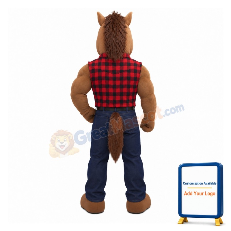Power Leisurely Horse Mascot Costume