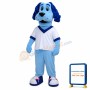 Cute Blue Dog Mascot Costume