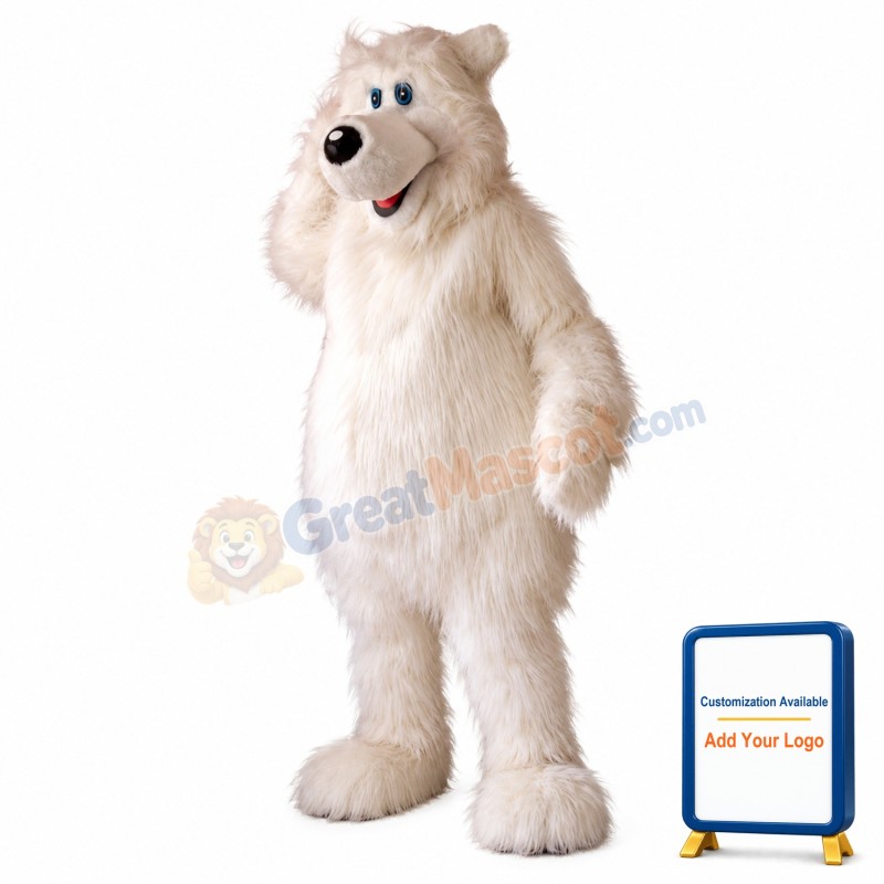 Cute Polar Bear Mascot Costume