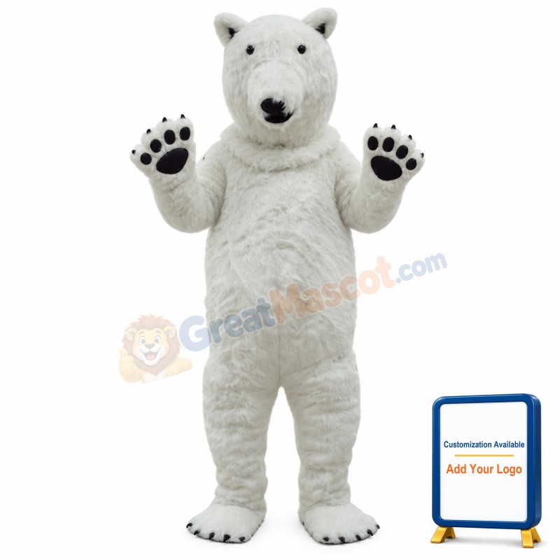 White Polar Bear Mascot Costume