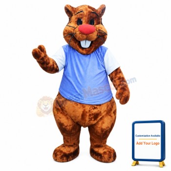 Cute Adult Beaver Mascot Costume