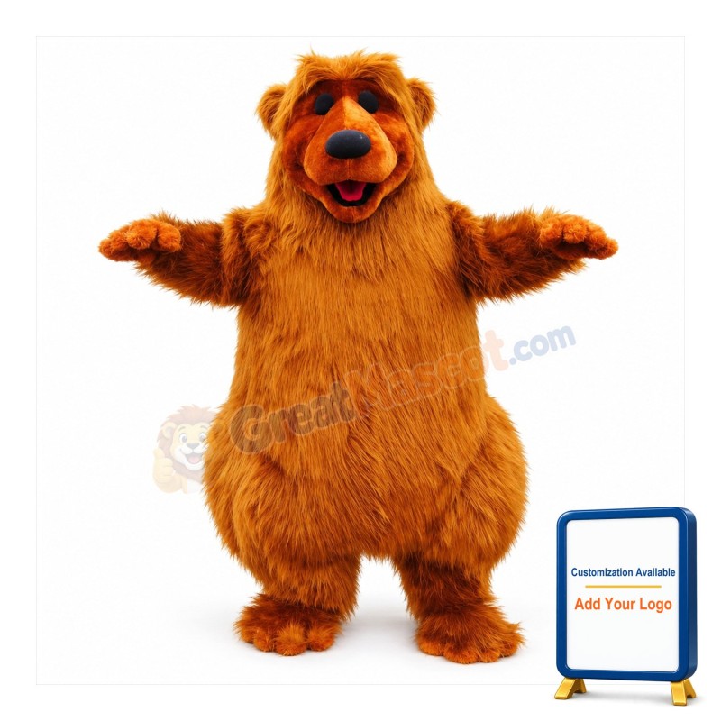 Brown Bear Mascot Costume Adult Costume