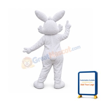 Glasses Easter Bunny Mascot Costume