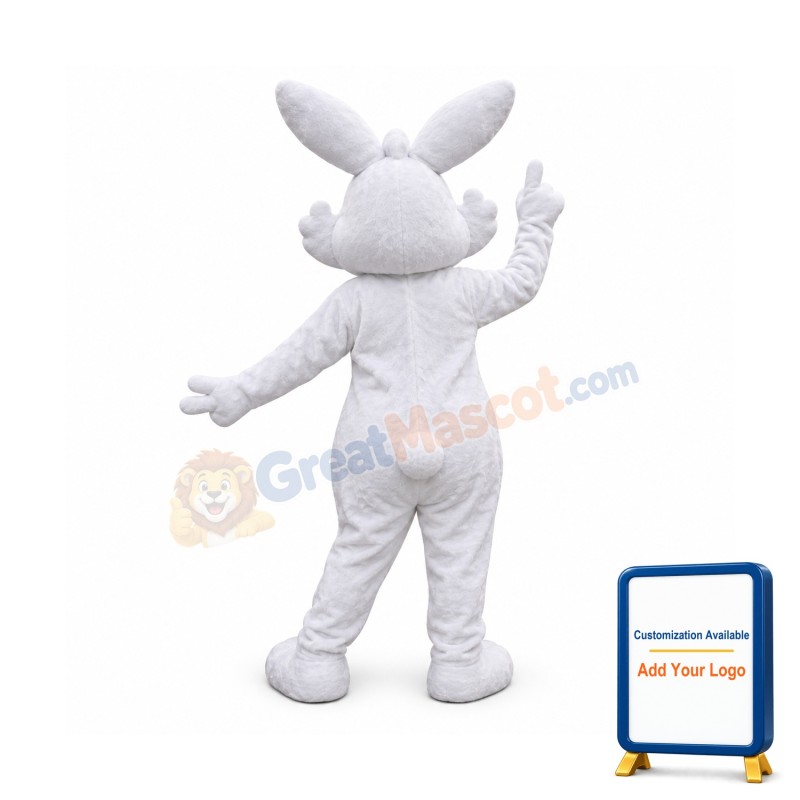 Glasses Easter Bunny Mascot Costume