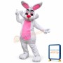 Glasses Easter Bunny Mascot Costume