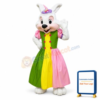 Girl Easter Bunny Mascot Costume