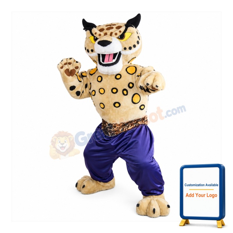 Martial Arts Cheetah Mascot Costume Adult Costume
