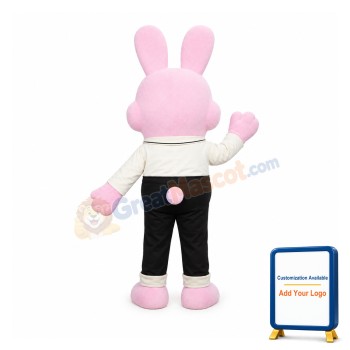 Pink Bunny Mascot Costume Adult Character Costume