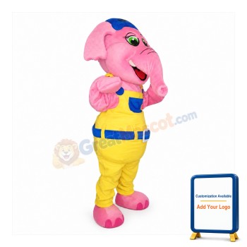 Pink Elephant Mascot Costume Adult Costume