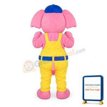 Pink Elephant Mascot Costume Adult Costume