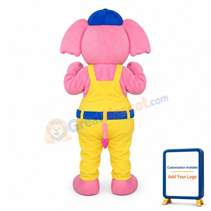 Pink Elephant Mascot Costume Adult Costume