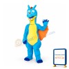 Blue Dragon Mascot Costume Adult Costume