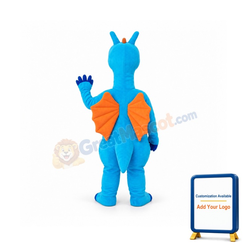 Blue Dragon Mascot Costume Adult Costume