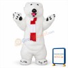 Furry Polar Bear Mascot Costume