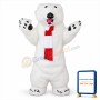 Furry Polar Bear Mascot Costume
