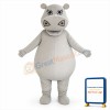 Big Fat Grey Hippo Mascot Costume