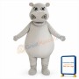 Big Fat Grey Hippo Mascot Costume